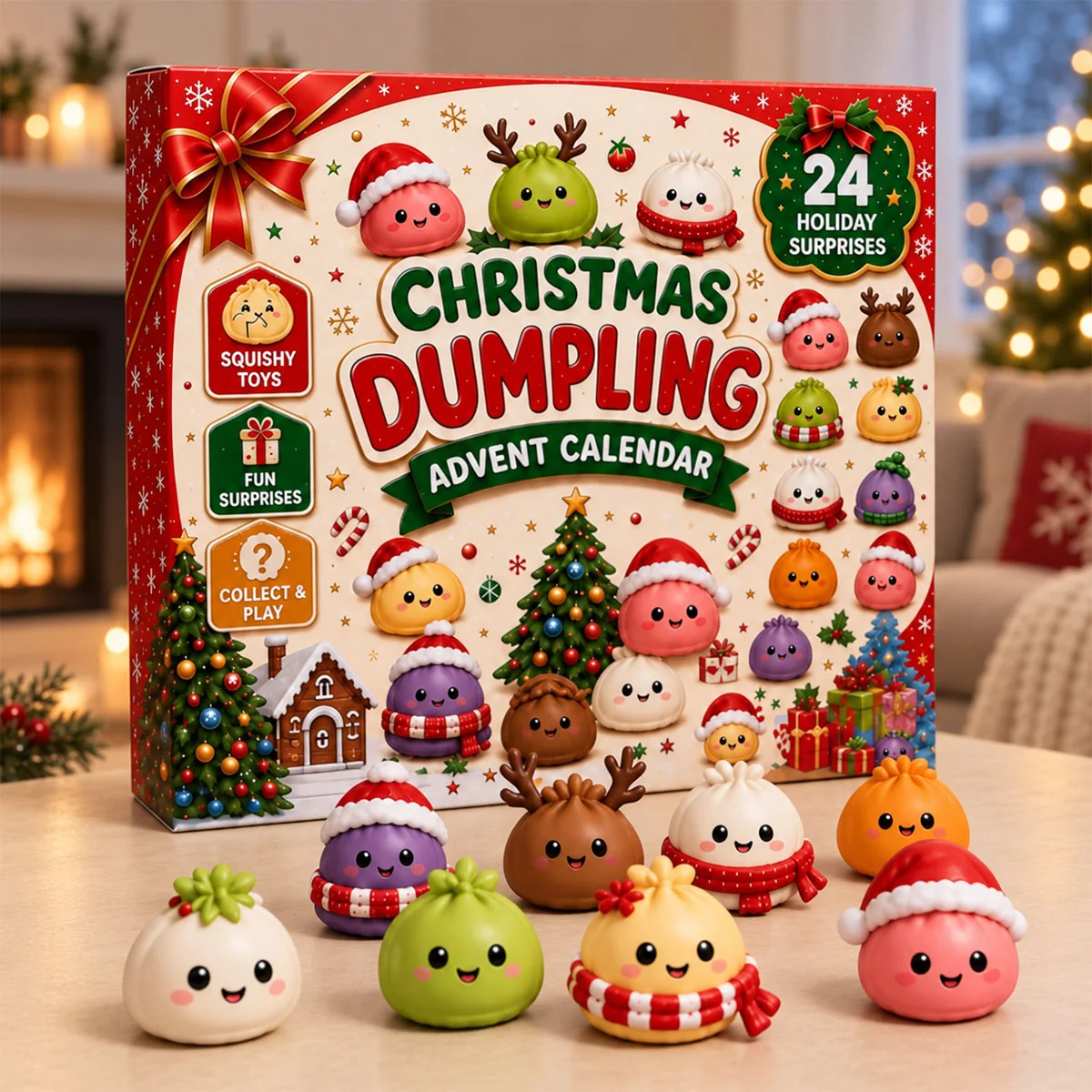 Squishy Advent Calendar — 24 Surprise Blind Boxes